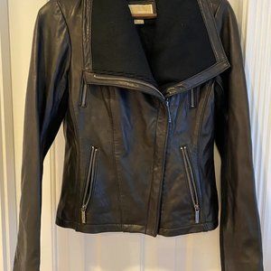 Michael Kors Leather Moto Jacket Size Small
